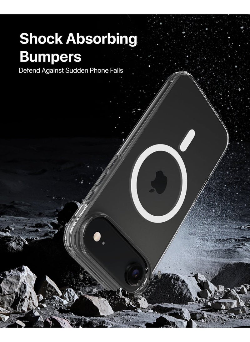 INFINYTY iPhone 17 Air Premium Clear Case- Zepho (Transparent), MagSafe Compatible, 12ft Mil. Grade Drop-Tested, Crystal Clear Transparency, Effective Anti-Yellowing Technology, Hybrid Material, Shock-Absorbing Bumpers, Scratch-Resistant, Raised Edges - Image 3